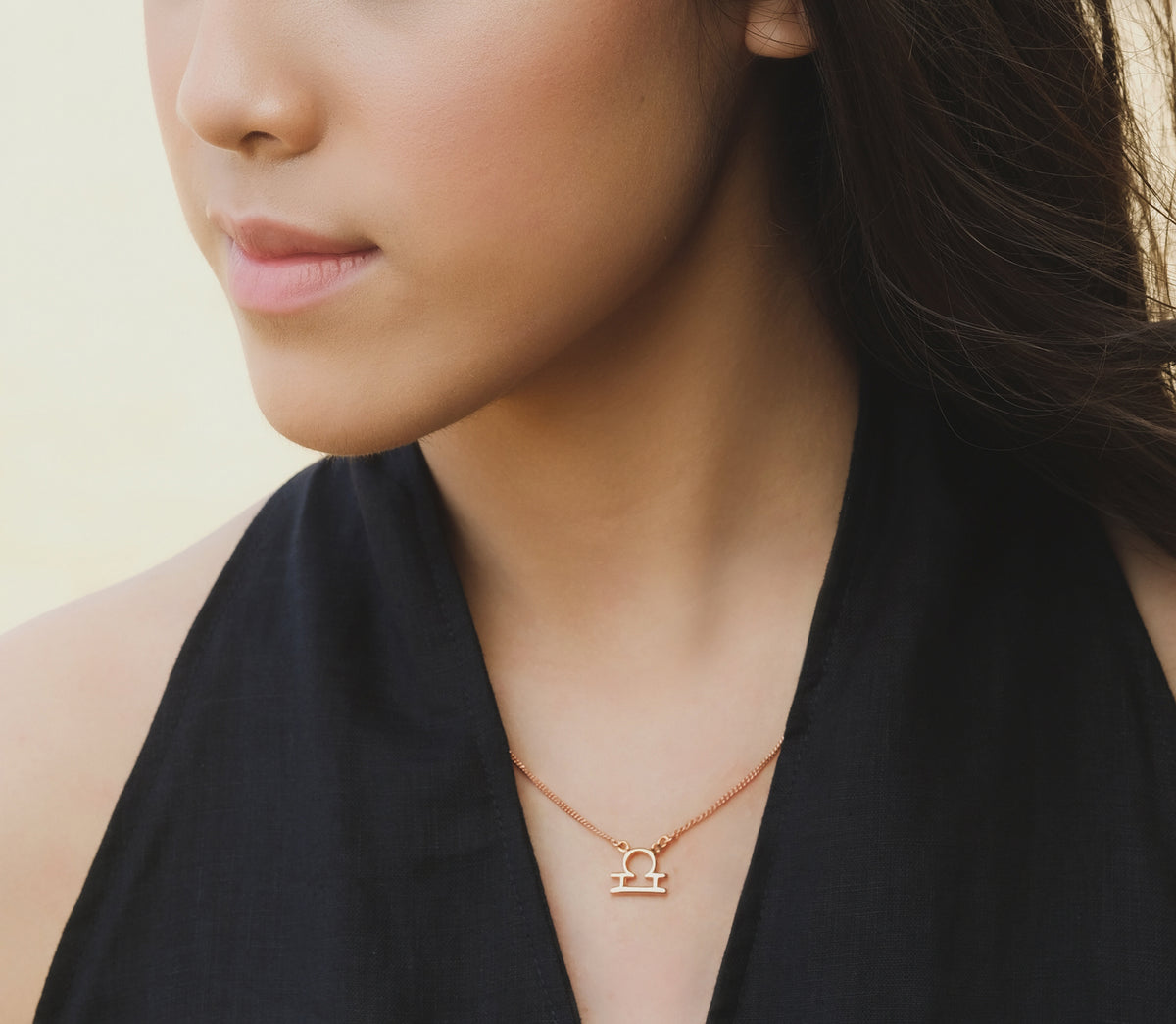 Sterling Silver 925 Zodiac Necklace with 18k Rose Gold